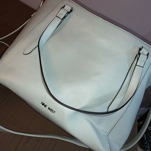 Nine West light blue tote bag in excellent condition.